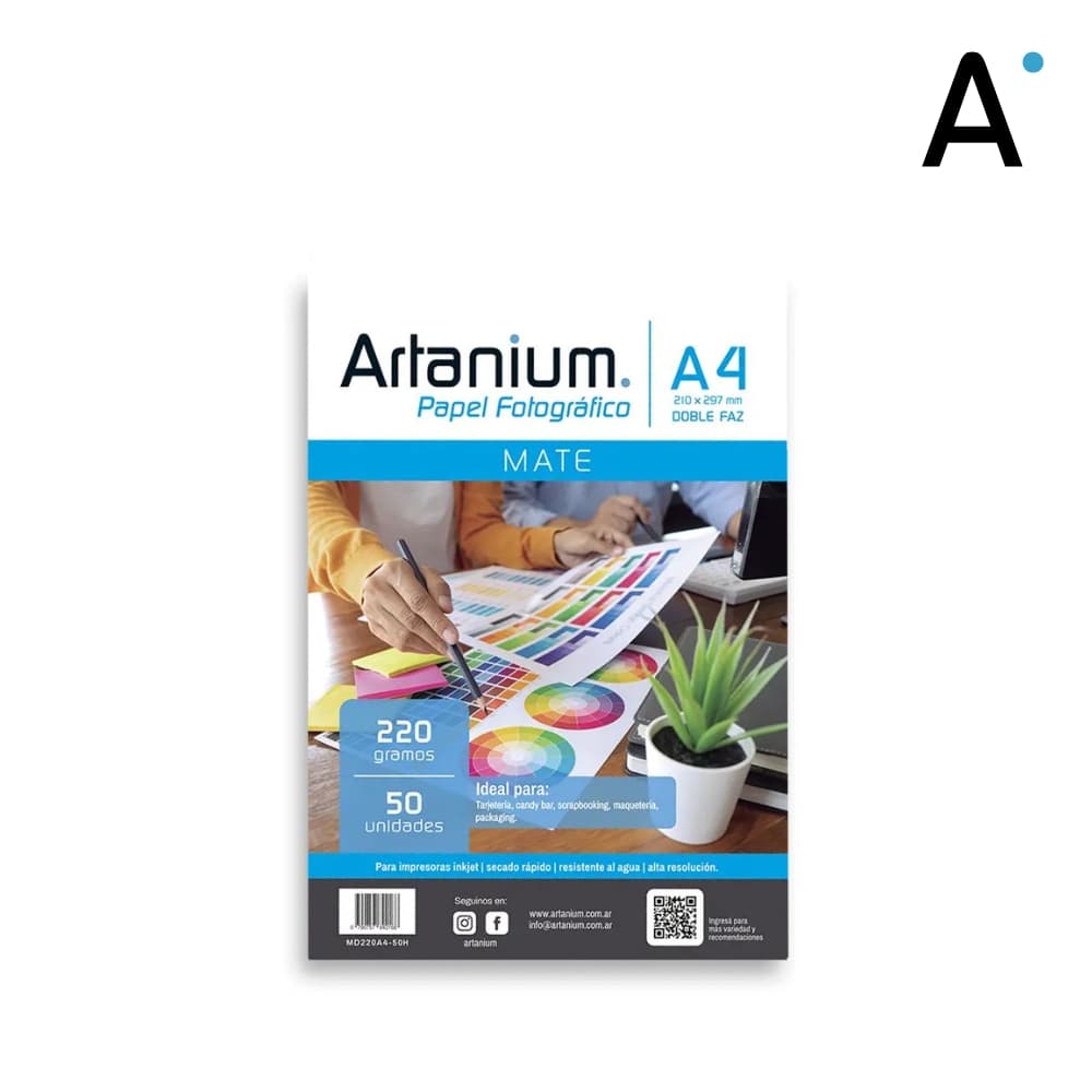 Papel Photo Matte 220gr Doble faz A4 x50 Hojas