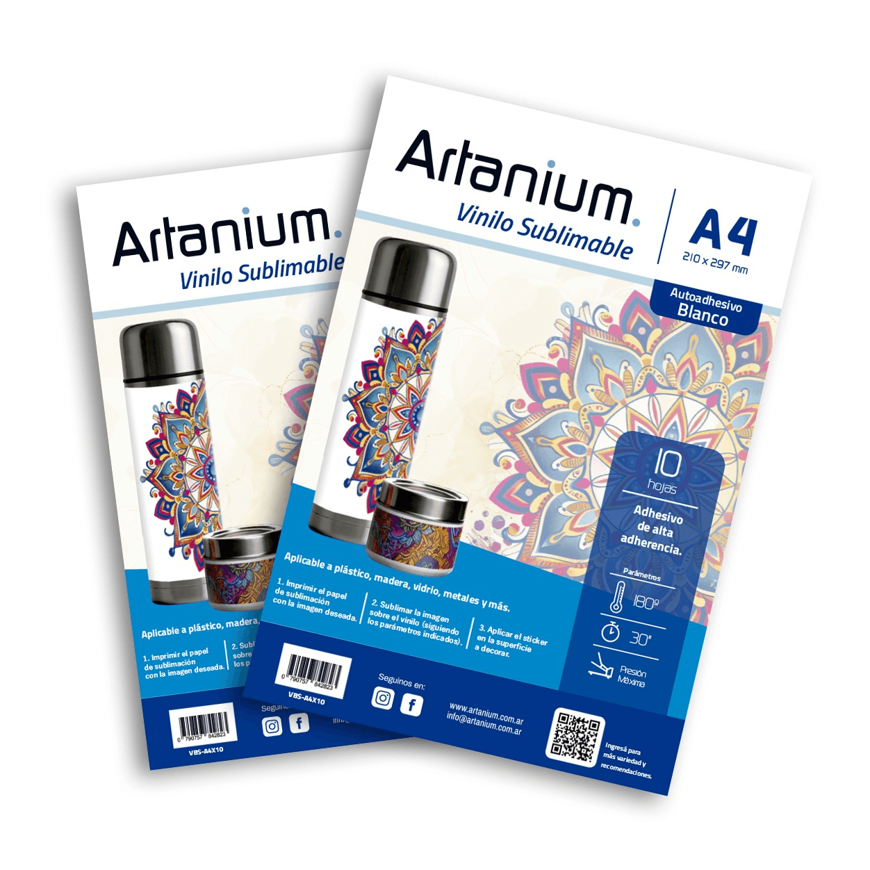 Vinilo Blanco Sublimable A4 x 10 Hojas