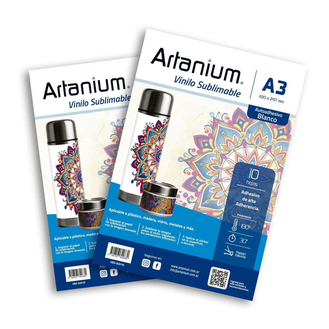 Vinilo Blanco Sublimable A3 x 10 Hojas