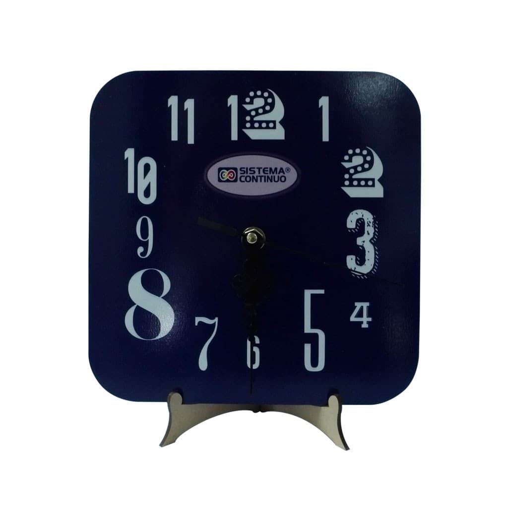 Reloj cuadrado con maquina madera cristal 20x20 en caja individual sublimable