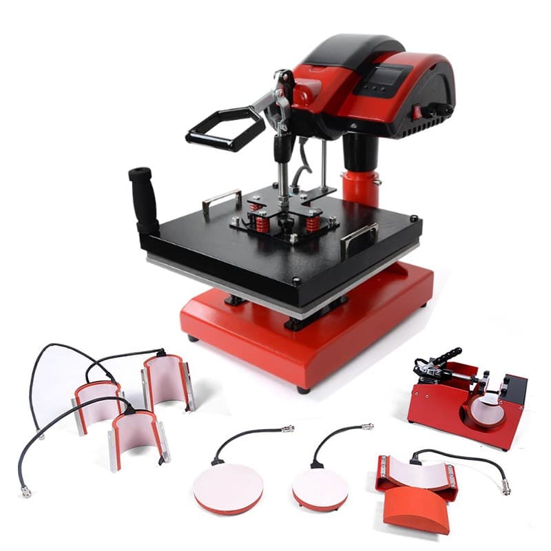 Estampadora 8 en 1 Max - Plana 38x38 + 2 Platos + Gorro + 4 Tazas