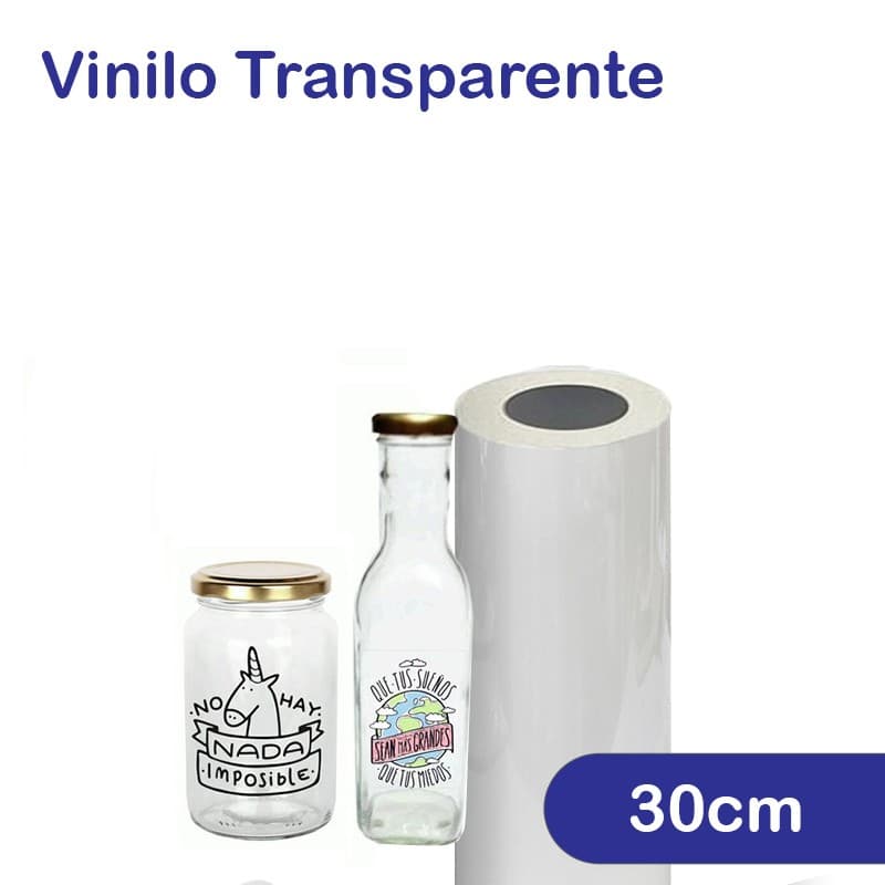 Vinilo Transparente Sublimable Rollo 30cm x metro