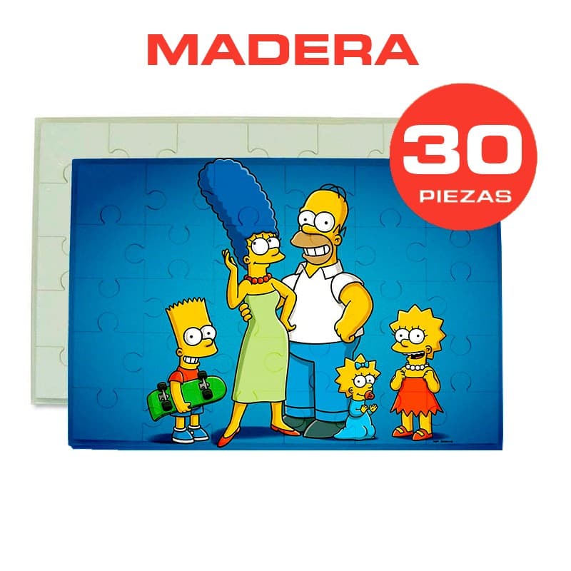 Rompecabezas de madera cristal sublimable - 30 piezas en bolsa por unidad