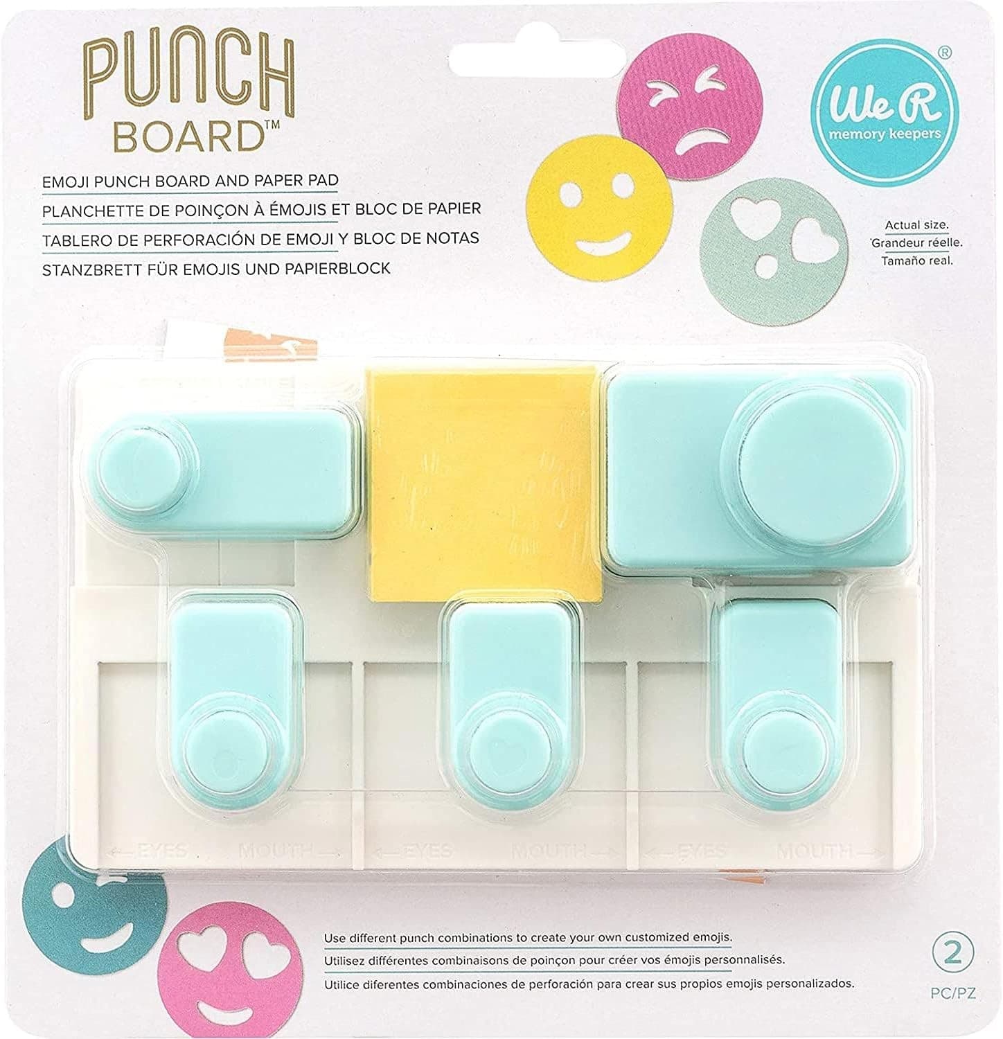 Tablero de troquelado de emoji y block de notas WR