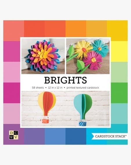 Block de 58 hojas colores brillantes 30,5 x 30,5 cm DCWV