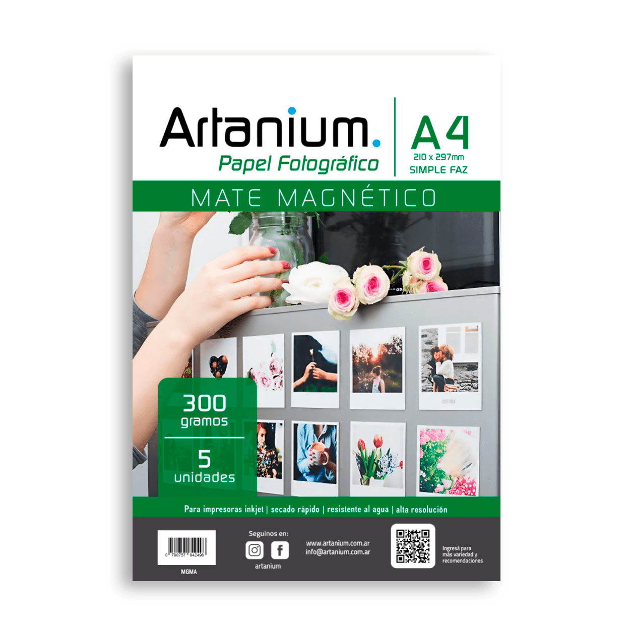 Papel Magnetico Fotografico Mate - A4 x5 Hojas