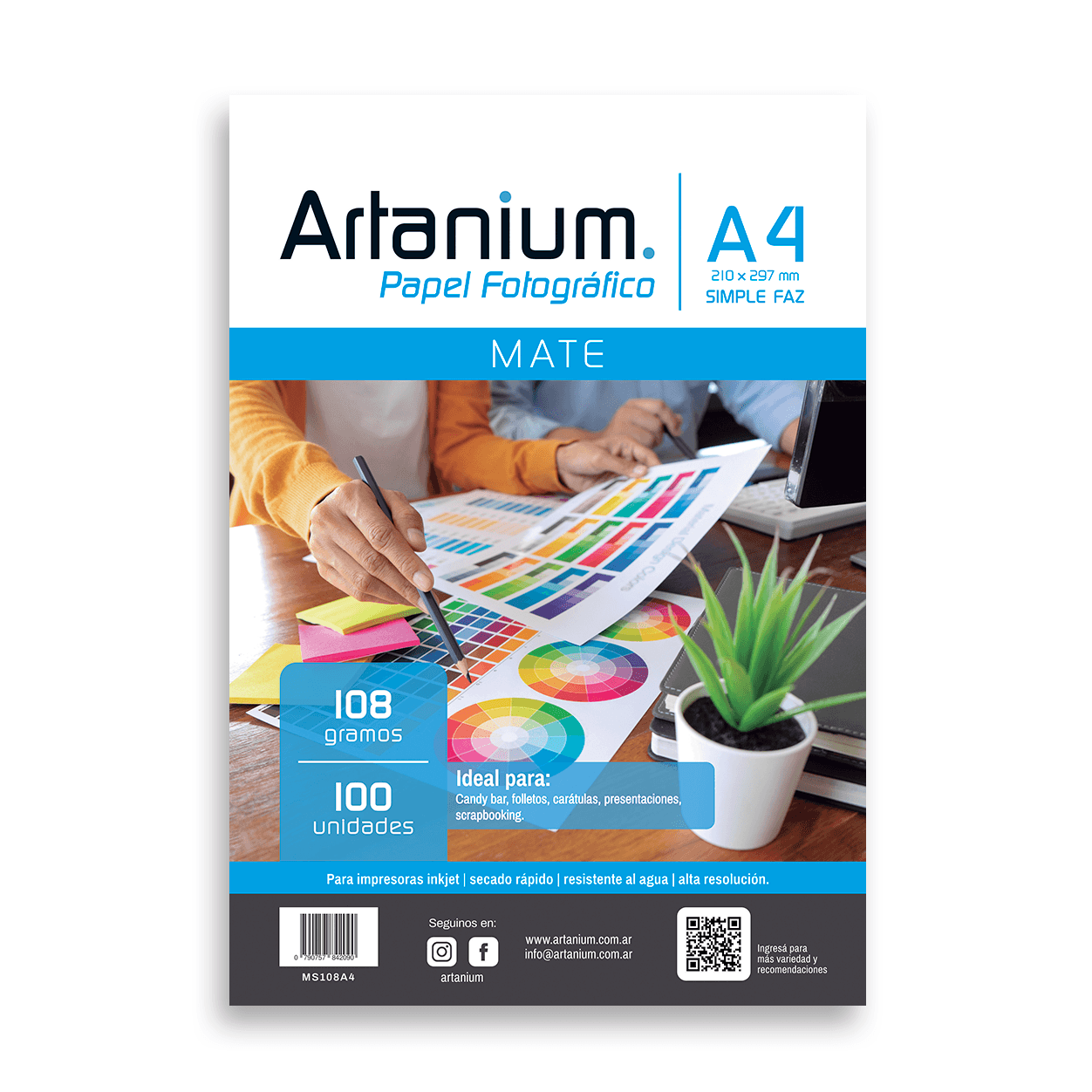 Papel Photo Matte 108gr A4 x100 Hojas