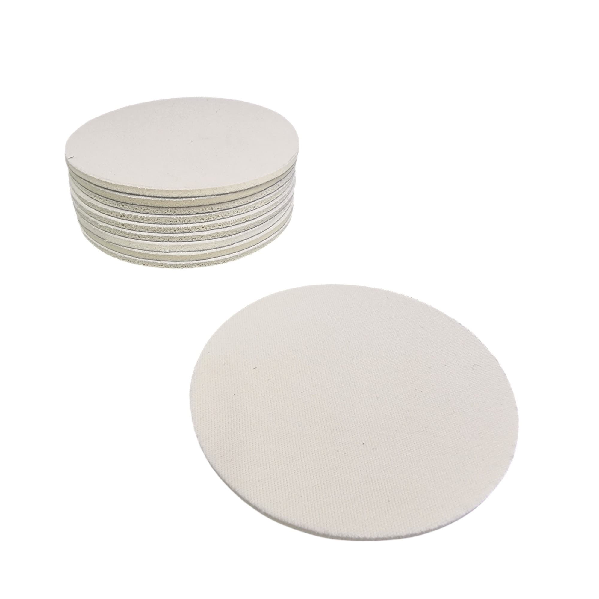 Posa Vaso x 10 Unidades BASE GRIS Goma y Tela Redondo 10 cm