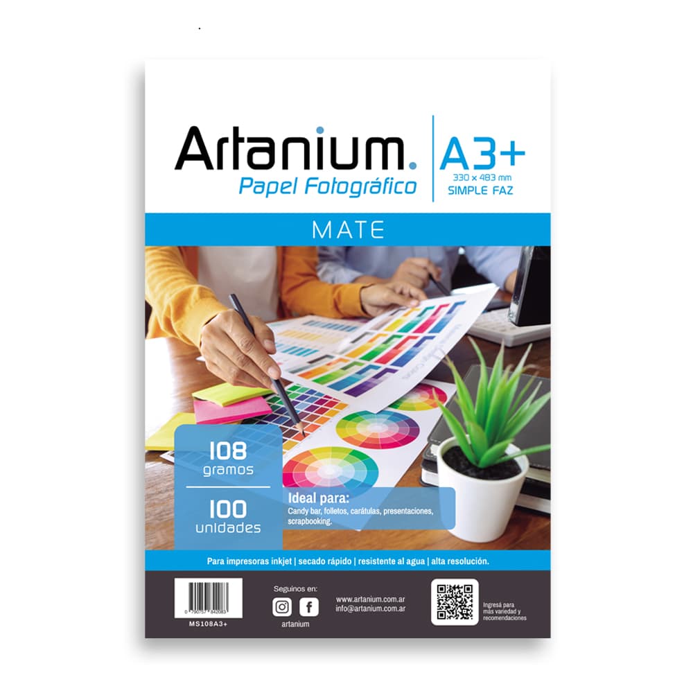 Papel Photo Matte 108gr A3+ x100 Hojas